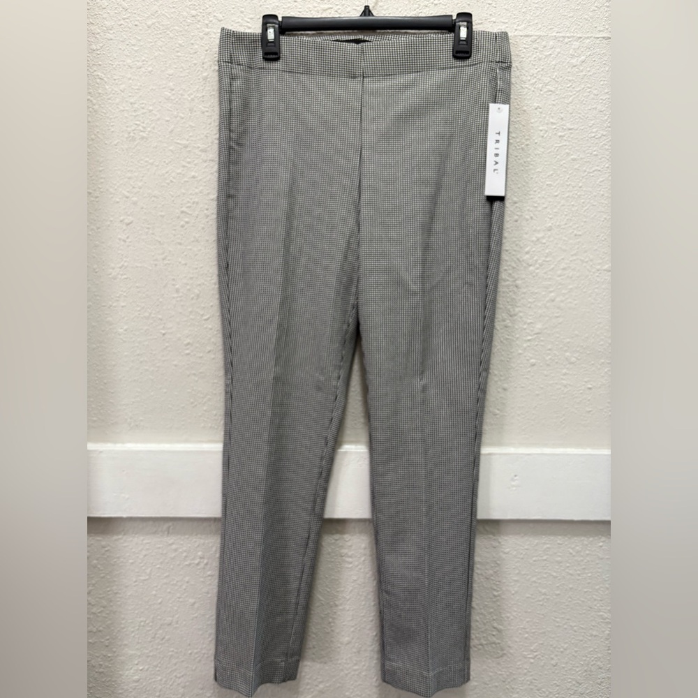 Tribal Houndstooth Pull On Pants NWT M